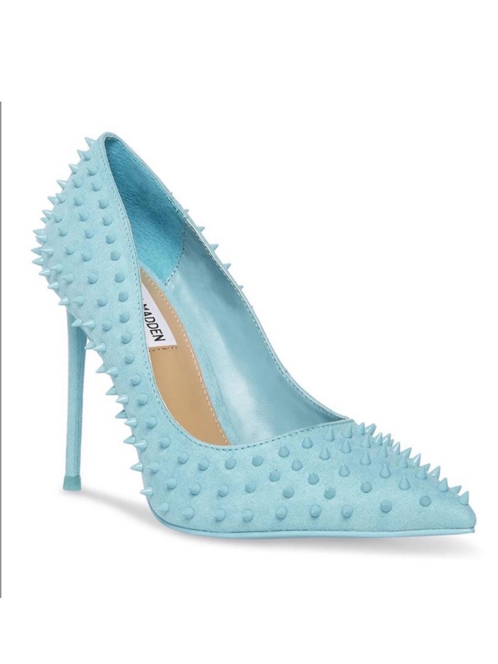 Steve Madden Light Blue Vala Spiked Pointed Toe Stiletto Pumps NWOT